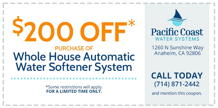 Get $200 off water softeners in Placentia